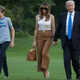 President Donald Trump, first lady Melania Trump, and their son and Barron Trump walk from Marine One across the South Lawn to the White House in Washington, Sunday, June 11, 2017, as they return from Bedminster, N.J. (AP Photo/Carolyn Kaster)